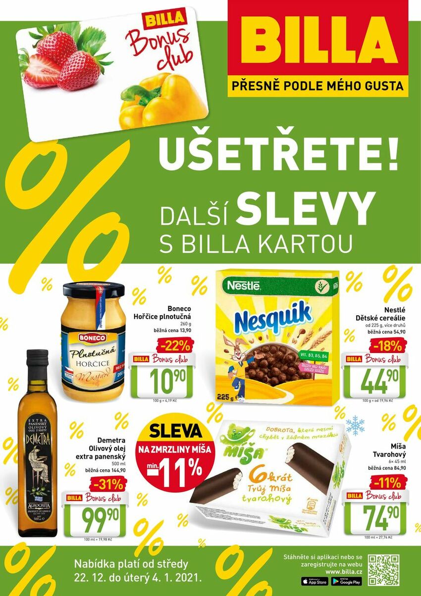 Zelené ceny pro členy BILLA Bonus clubu, strana 1