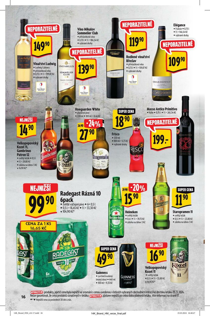 Hypermarket AKČNÍ KATALOG UŠETŘETE NA ZNAČKÁCH, strana 16