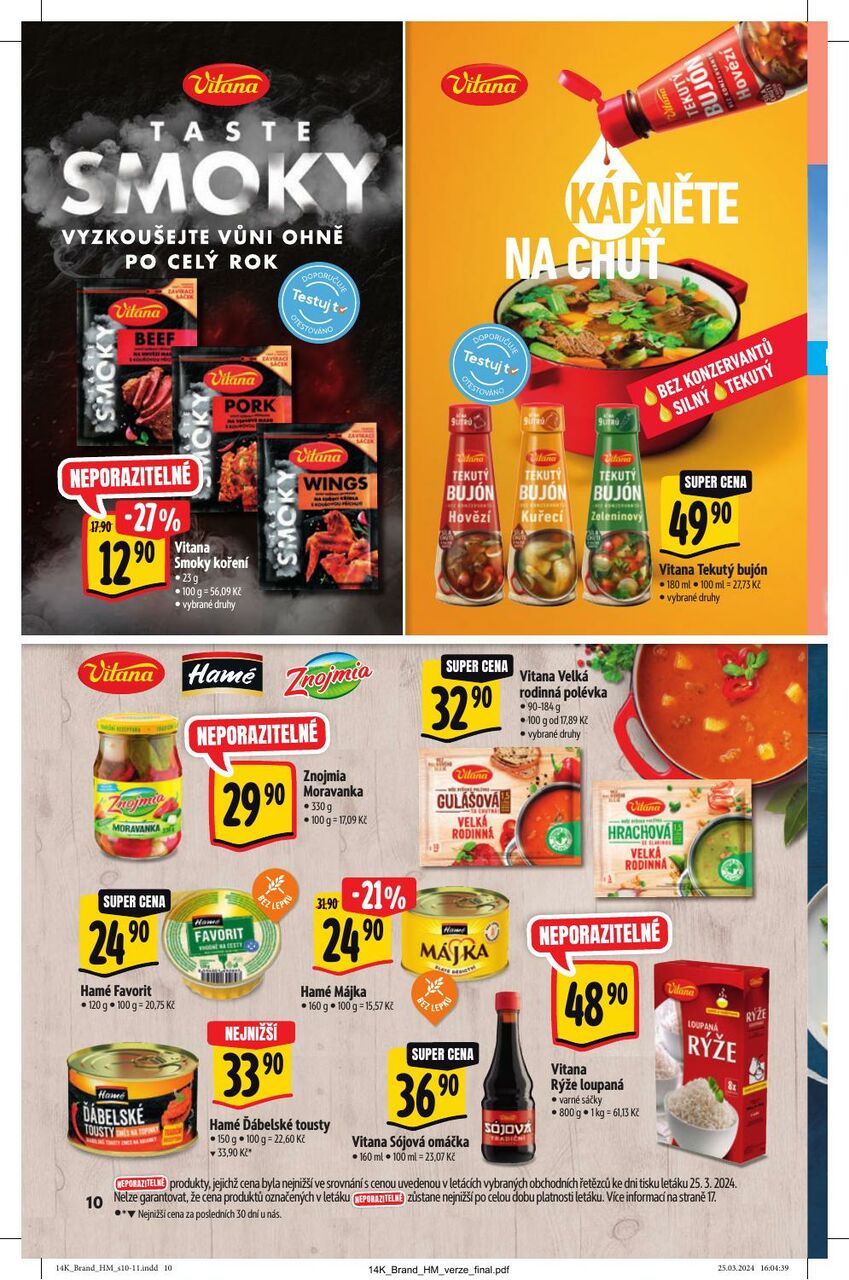 Hypermarket AKČNÍ KATALOG UŠETŘETE NA ZNAČKÁCH, strana 10