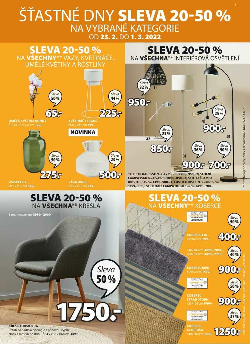 Sleva 20 - 50 % na všechny kancelářské/herní židle a psací stoly, strana 5