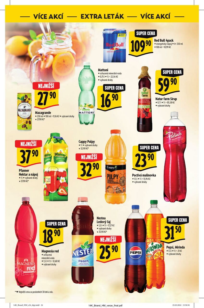 Hypermarket AKČNÍ KATALOG UŠETŘETE NA ZNAČKÁCH, strana 24