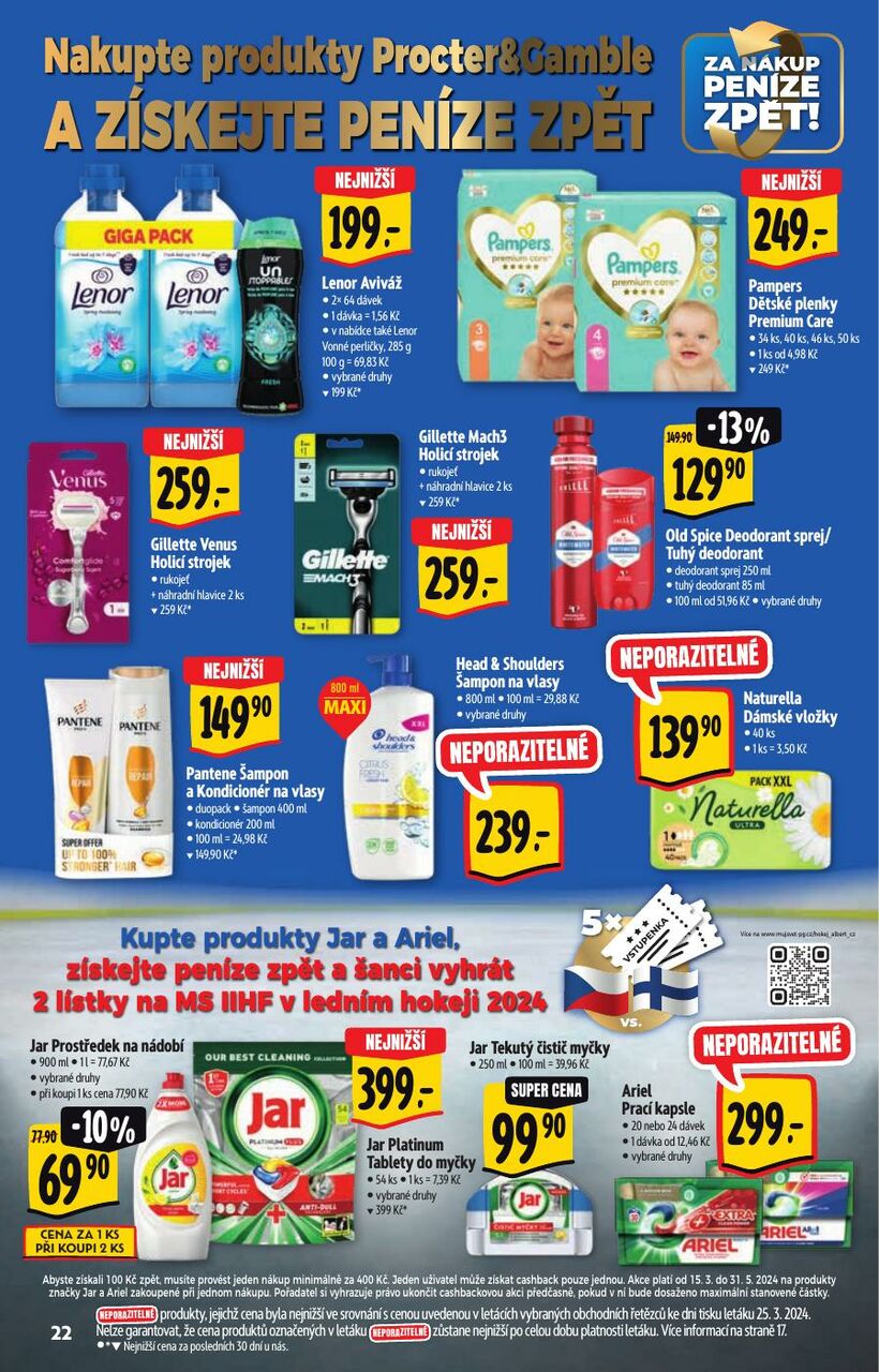 Hypermarket AKČNÍ KATALOG UŠETŘETE NA ZNAČKÁCH, strana 22