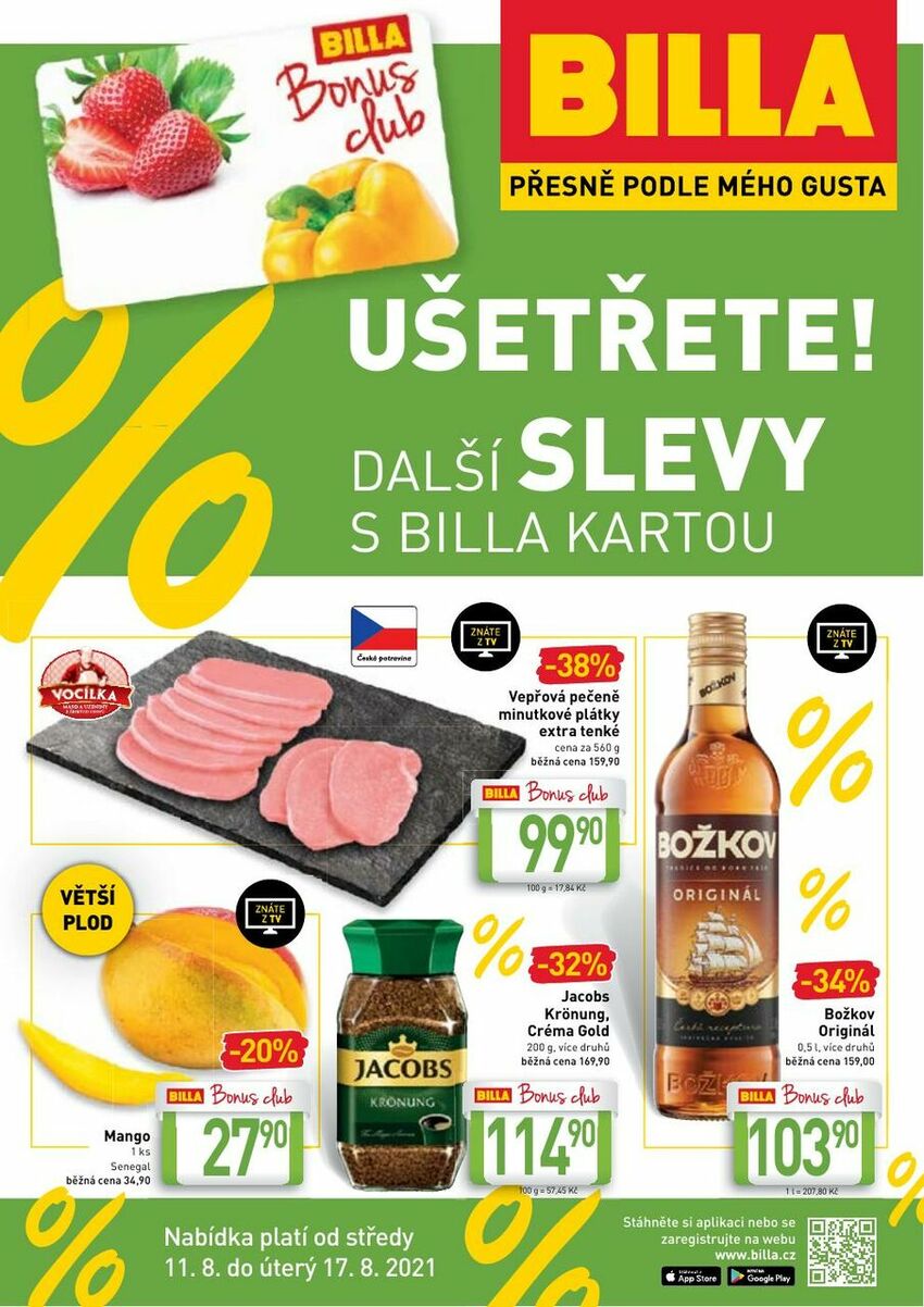 BILLA Leták Bonus clubu, strana 1