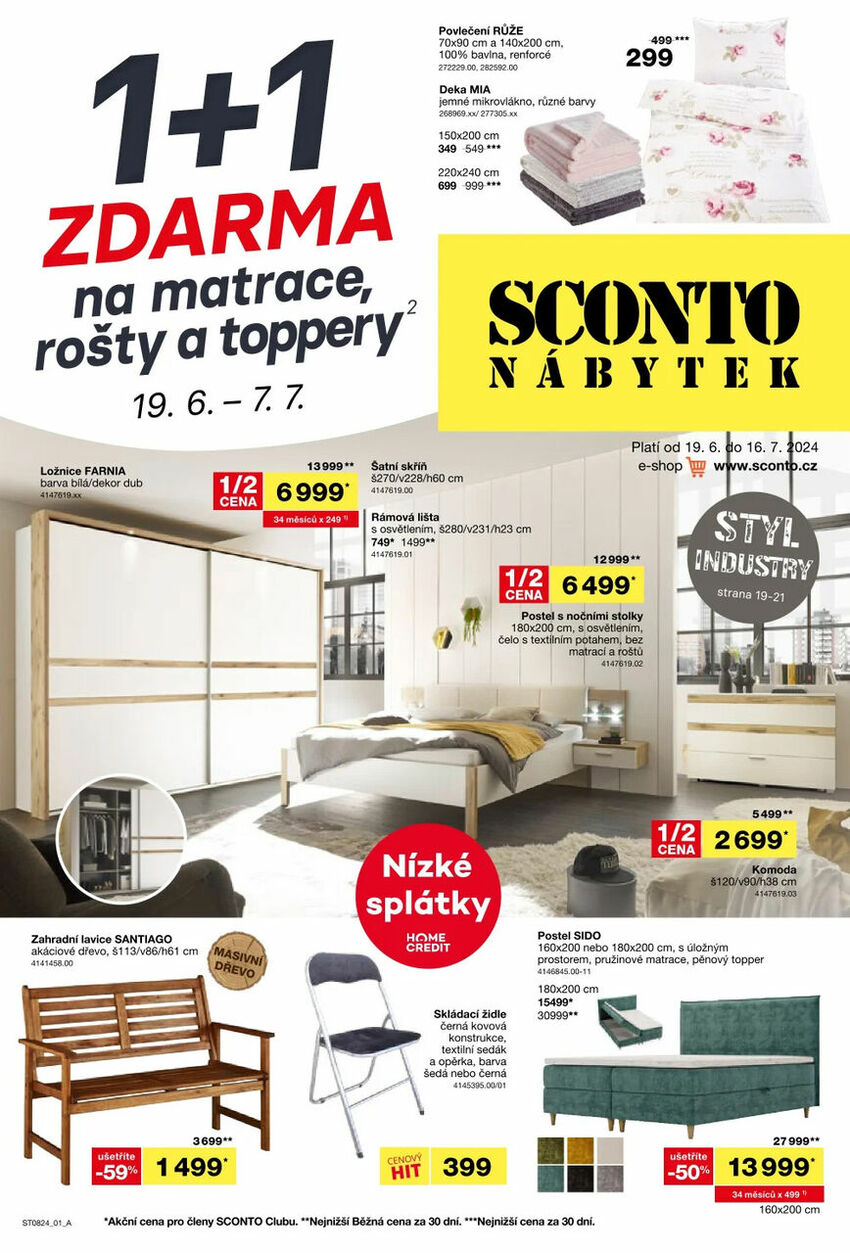 1 + 1 ZDARMA na matrace, rošty a toppery, strana 1