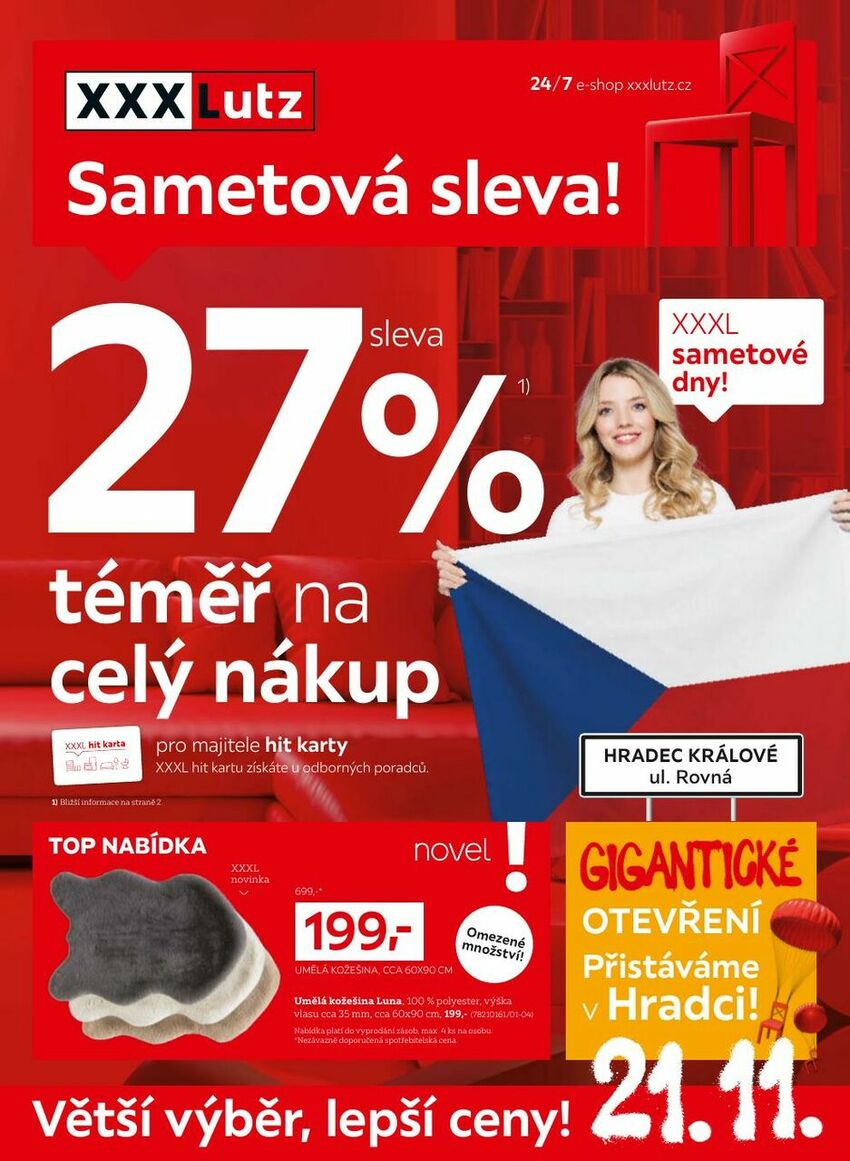 Sleva 27 % na téměř celý nákup, strana 1