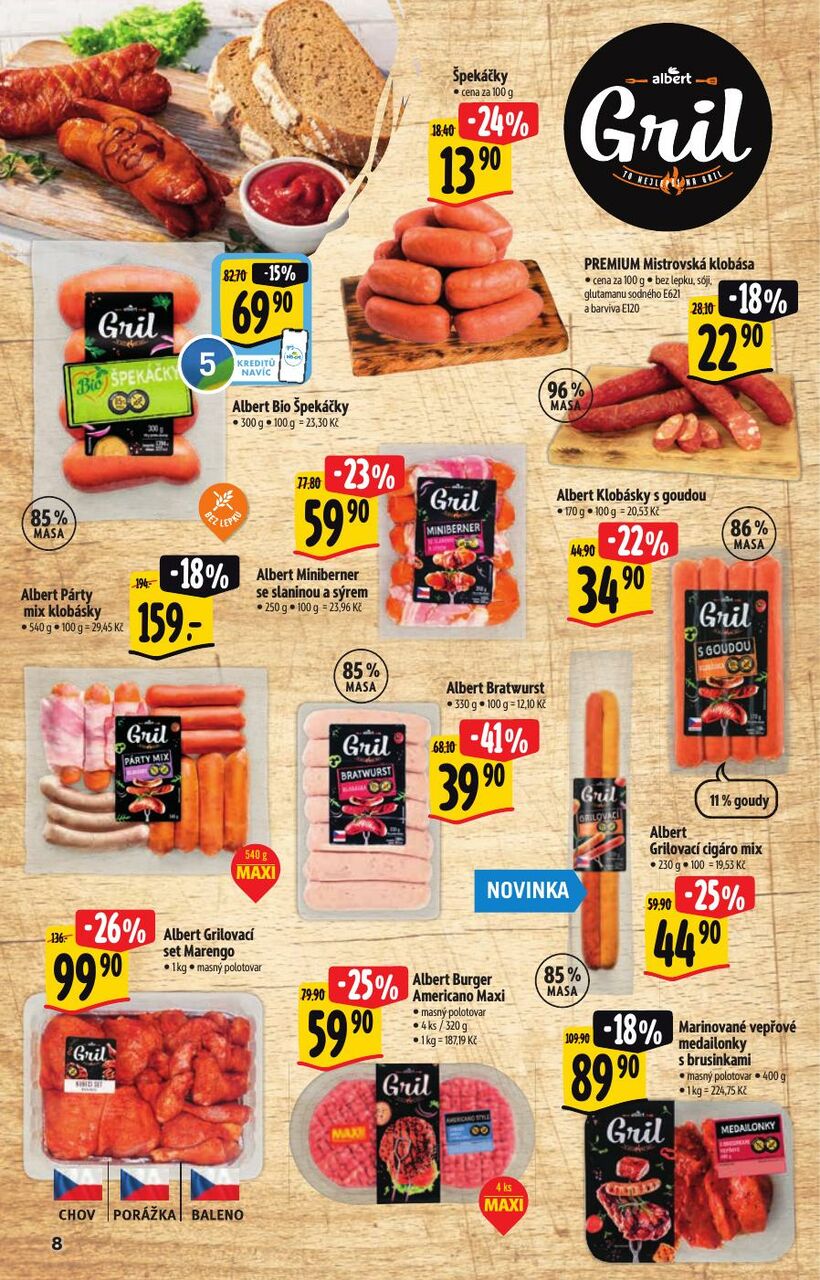 Hypermarket letní katalog plný akcí a cen, strana 8