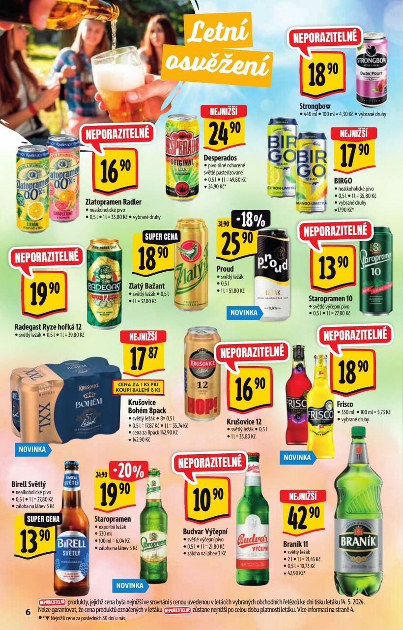 Hypermarket letní katalog plný akcí a cen, strana 6