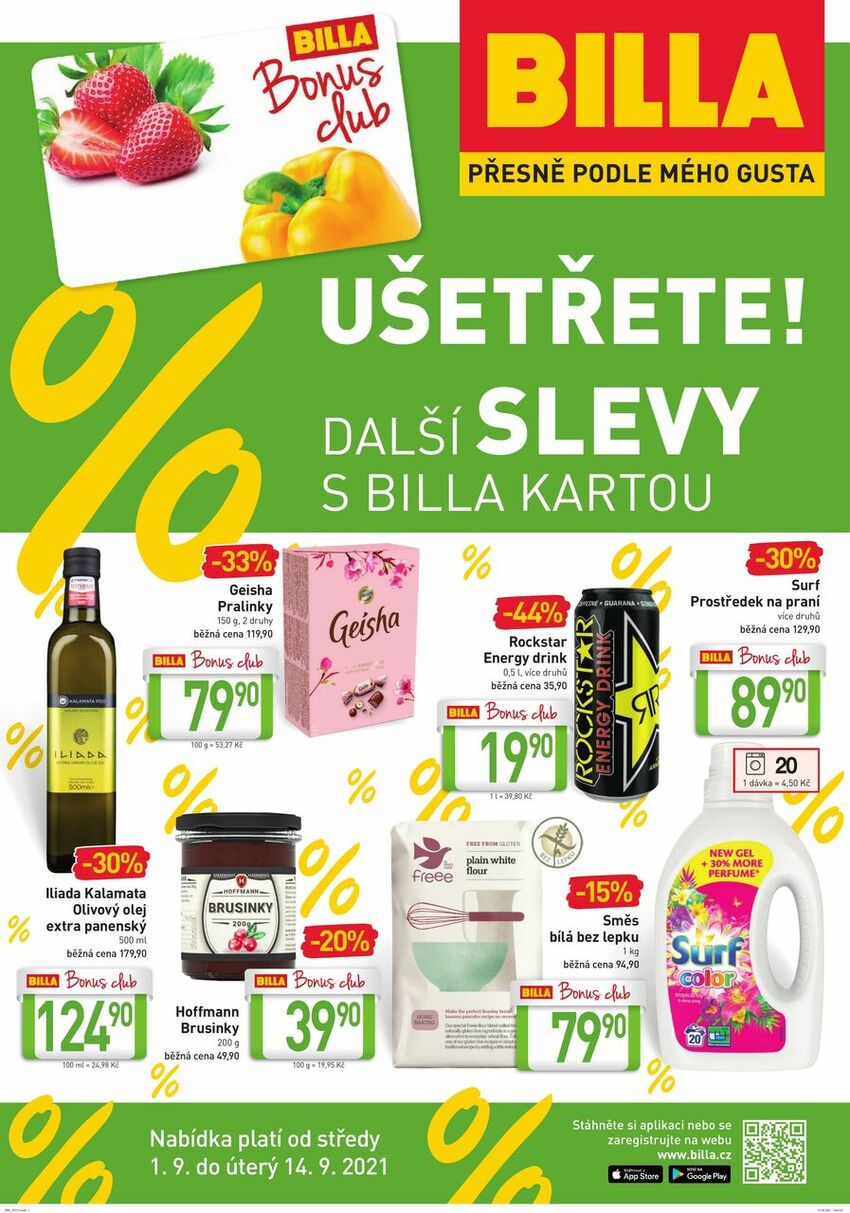 Zelené ceny pro členy BILLA Bonus clubu, strana 1