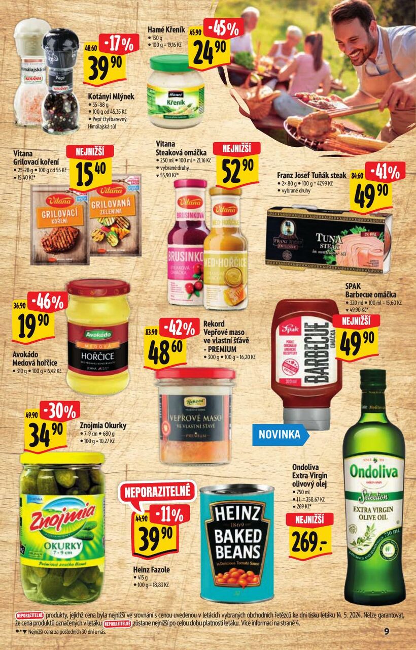 Hypermarket letní katalog plný akcí a cen, strana 9